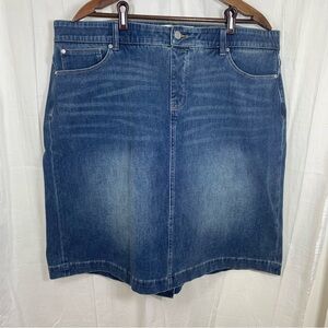 Soft Surroundings Denim A-Line Skirt Blue 
Size‎ XL